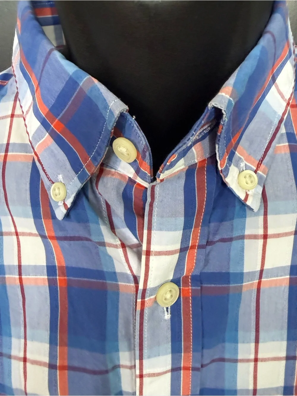 Banana Republic Soft Wash Men’s Button Down Plaid Shirt MTall